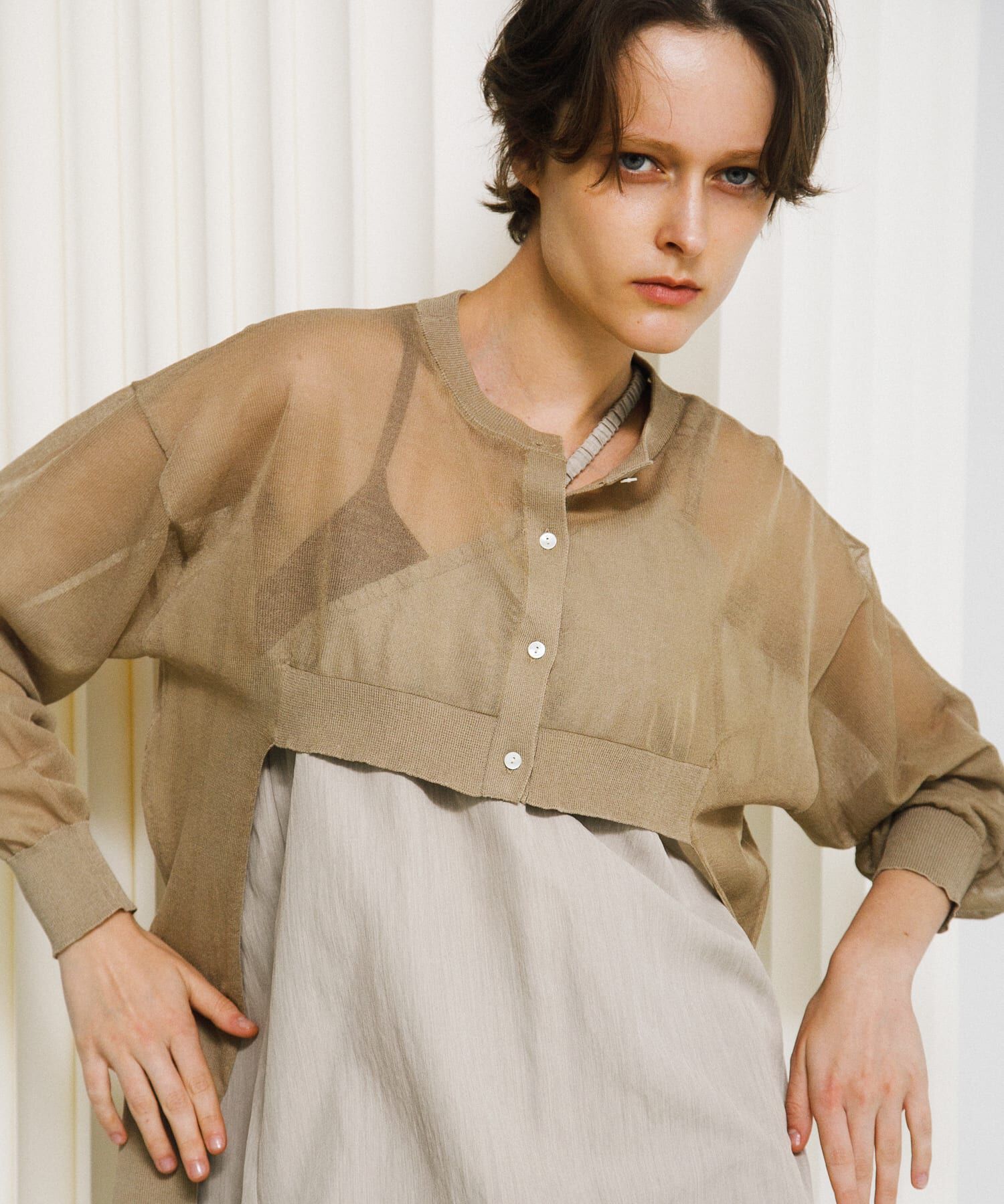 LAATO「sheer cardigan」|カーディガン|