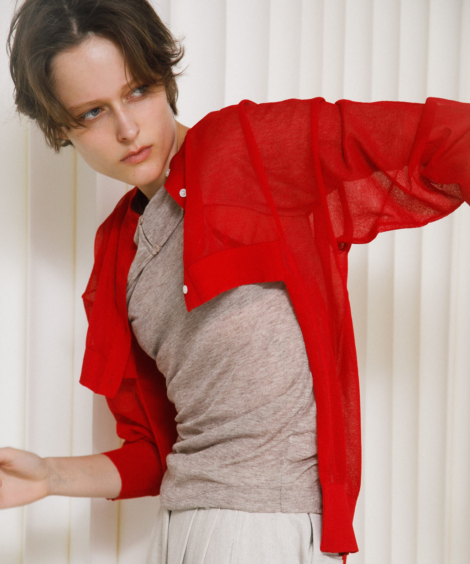 LAATO「sheer cardigan」|カーディガン|