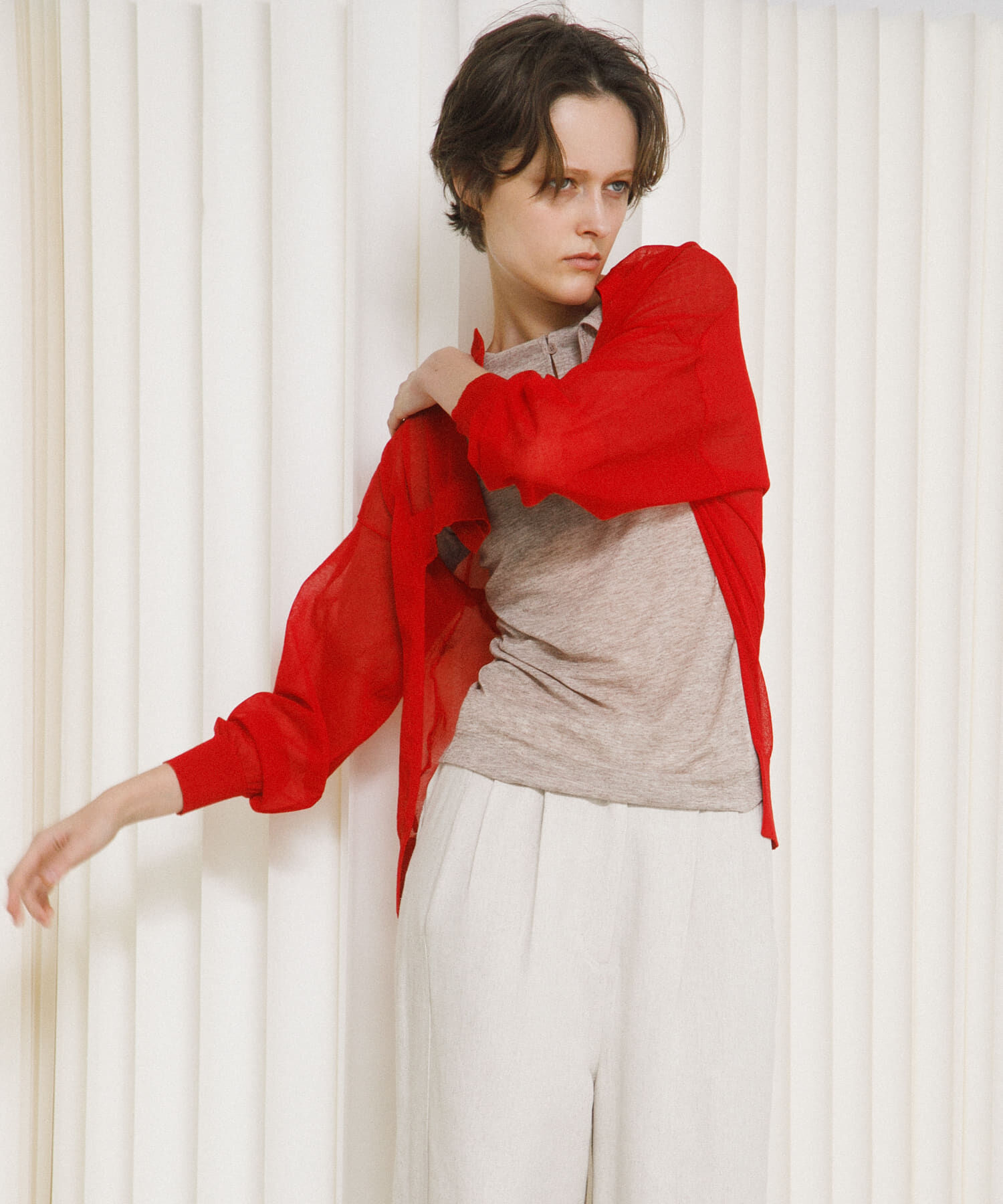 LAATO「sheer cardigan」|カーディガン|