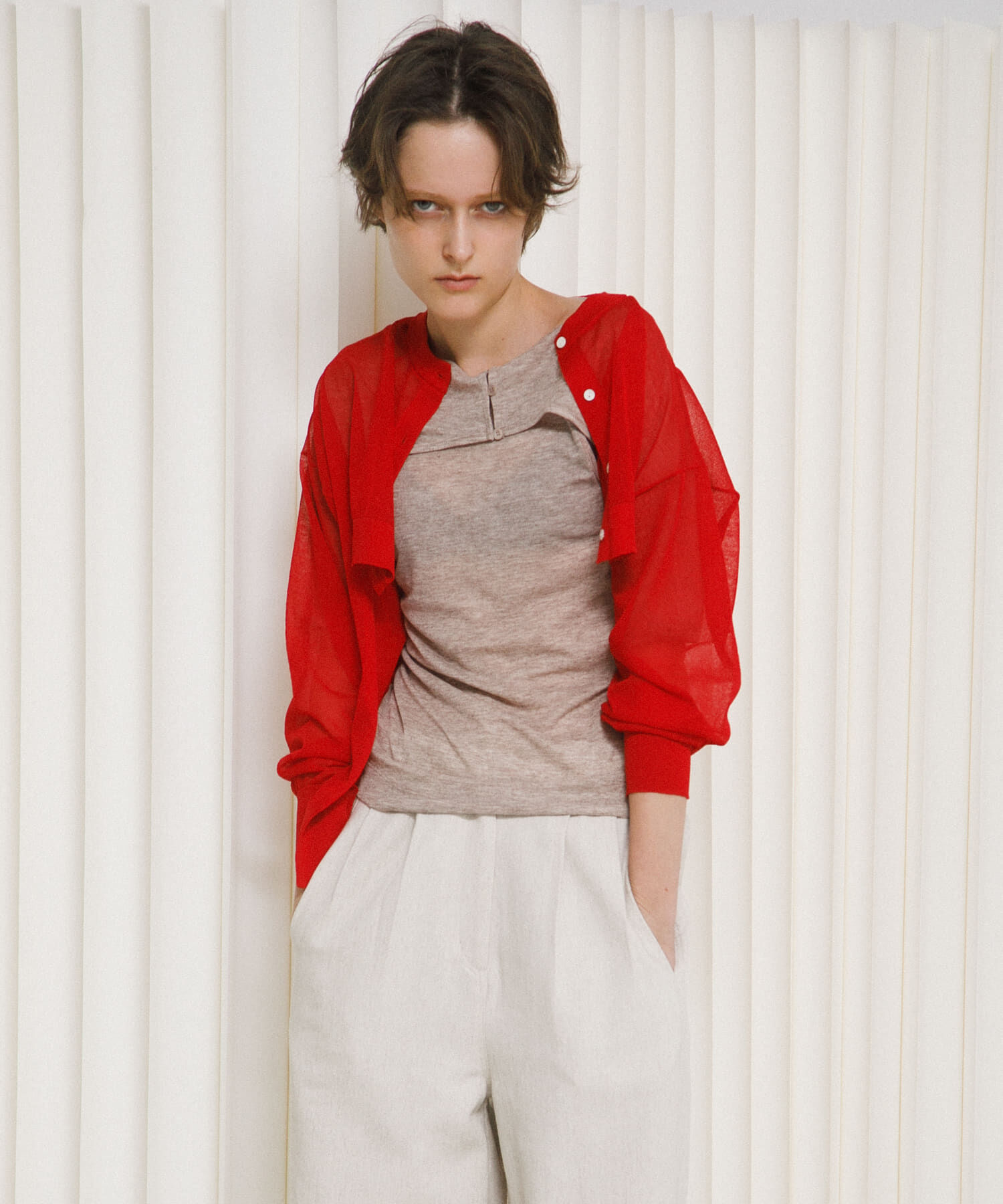 LAATO「sheer cardigan」|カーディガン|