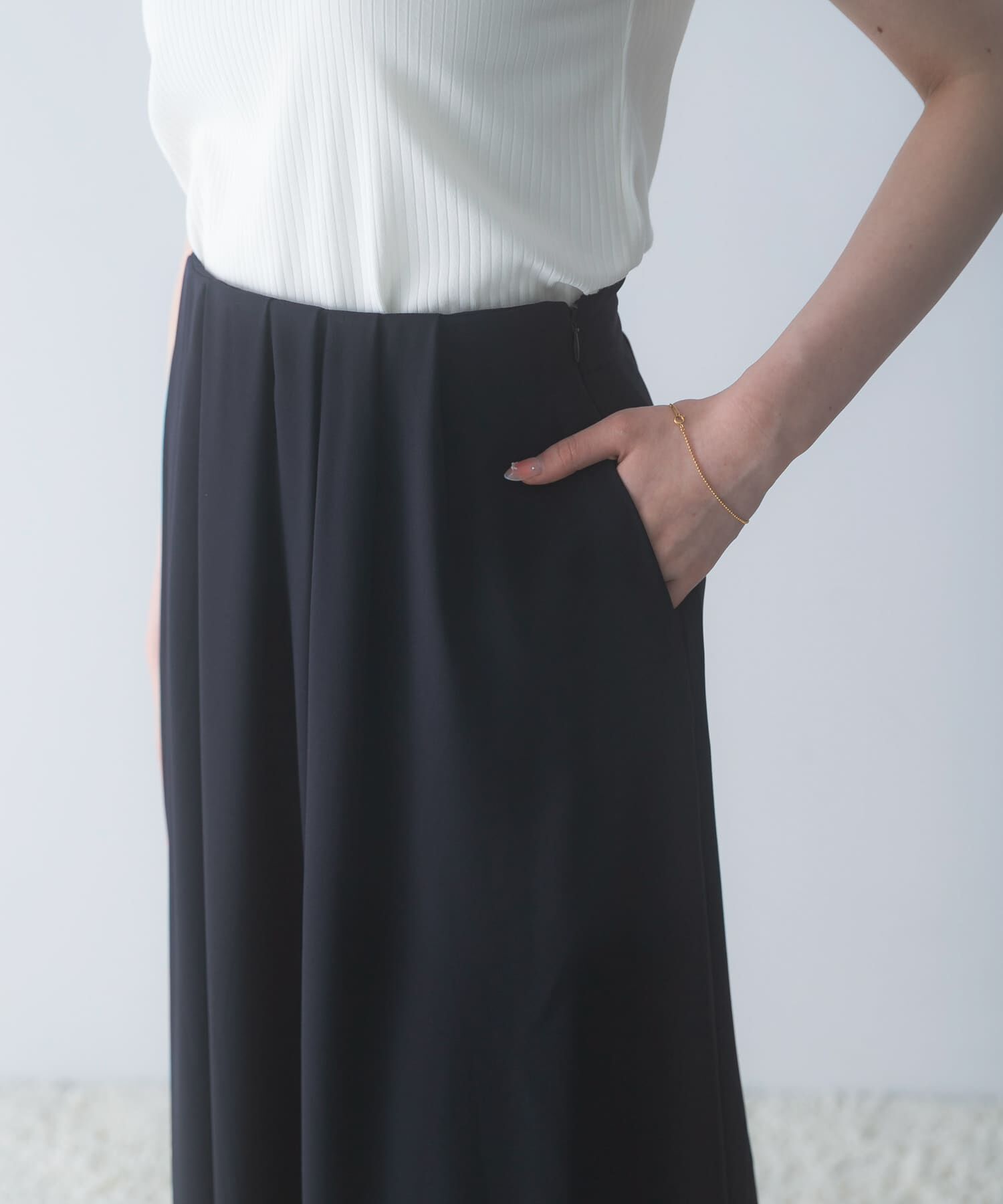 URBAN RESEARCH ROSSO「ジョーゼットタックワイドパンツ」|その他|