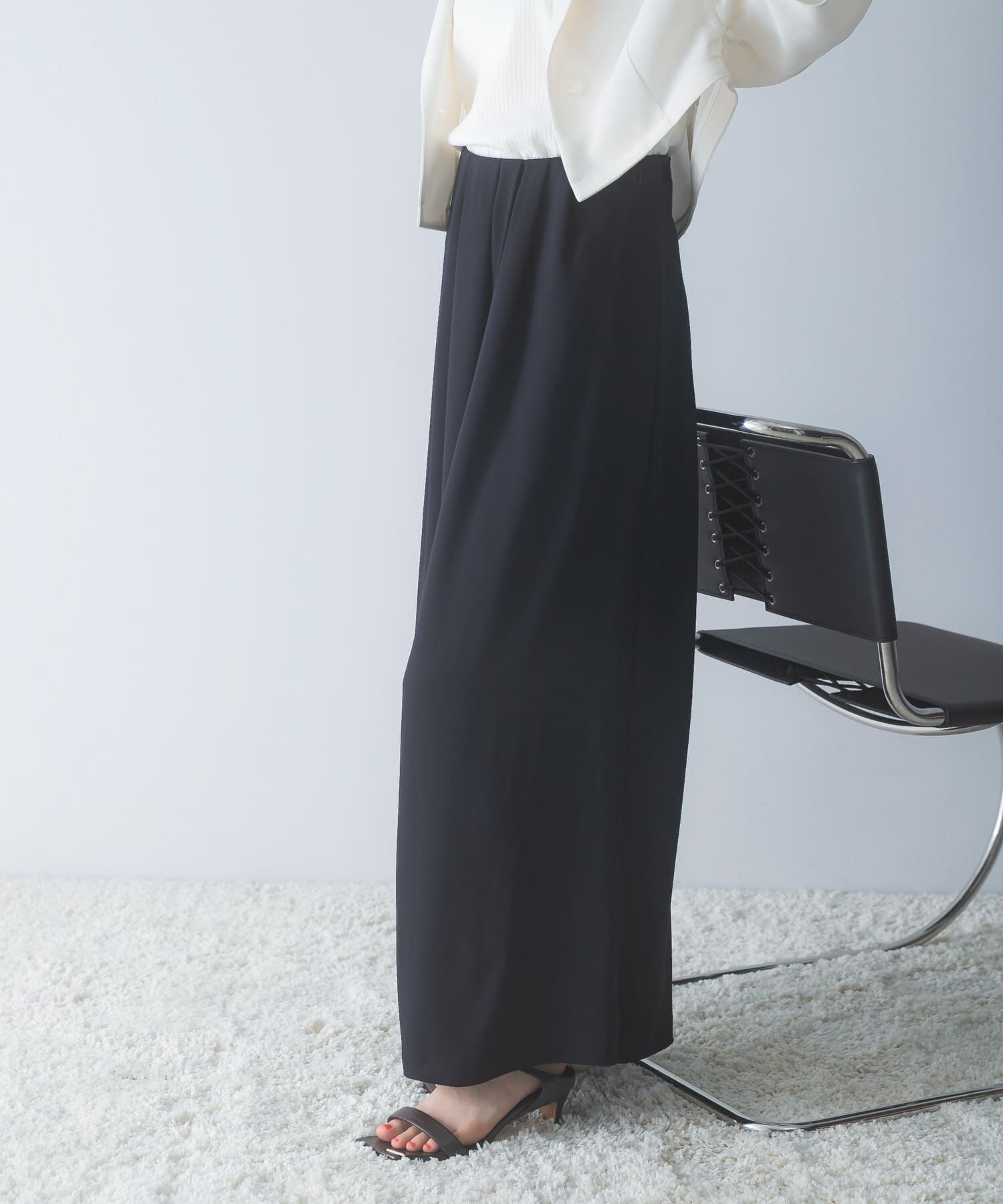 URBAN RESEARCH ROSSO「ジョーゼットタックワイドパンツ」|その他|