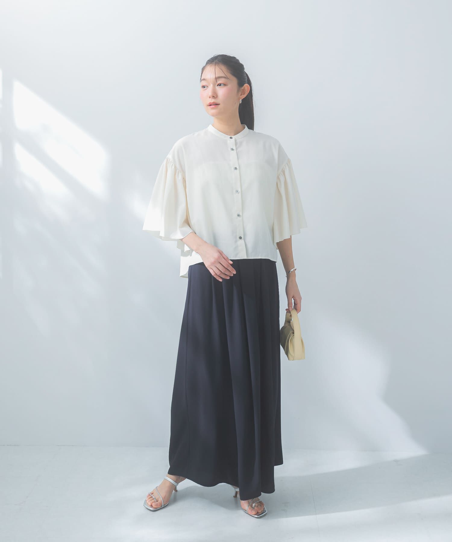 URBAN RESEARCH ROSSO「ジョーゼットタックワイドパンツ」|その他|