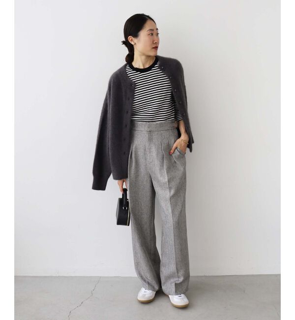 le.coeur blanc「ヘリンボーンタックワイドパンツ」|その他|