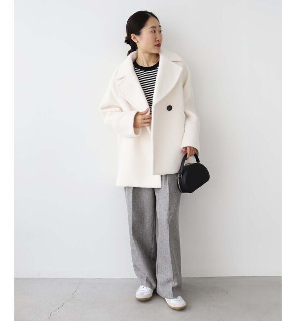 le.coeur blanc「ヘリンボーンタックワイドパンツ」|その他|