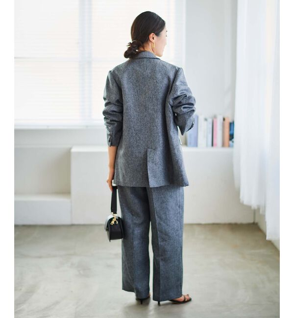 le.coeur blanc「ヘリンボーンタックワイドパンツ」|その他|