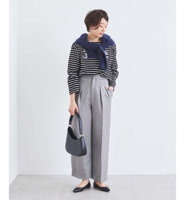 le.coeur blanc「ヘリンボーンタックワイドパンツ」|その他|