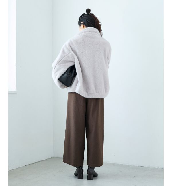  「《手洗い可能》ウールライクフロントタックワイドクロップドパンツ2」|その他|