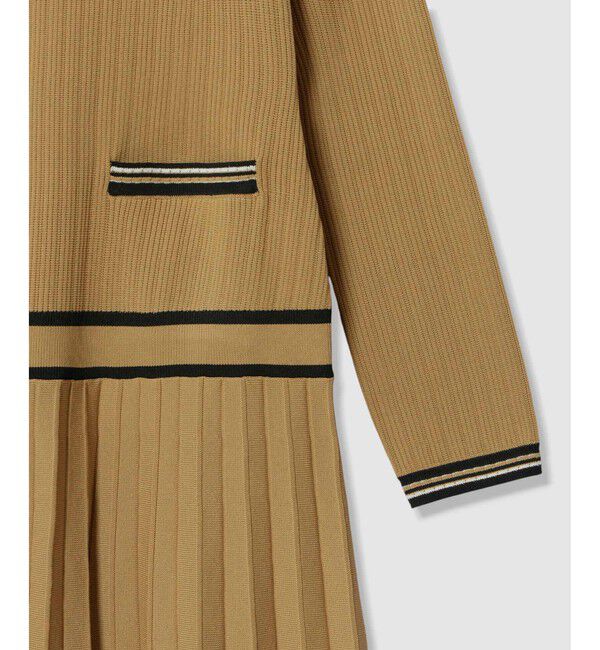 allureville「ラインアクセントプリーツニットワンピース」|ワンピース|