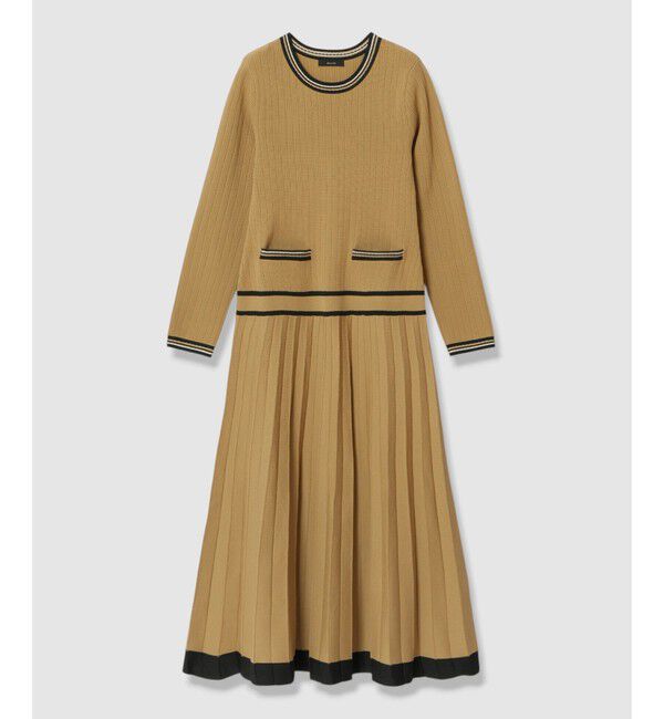 allureville「ラインアクセントプリーツニットワンピース」|ワンピース|