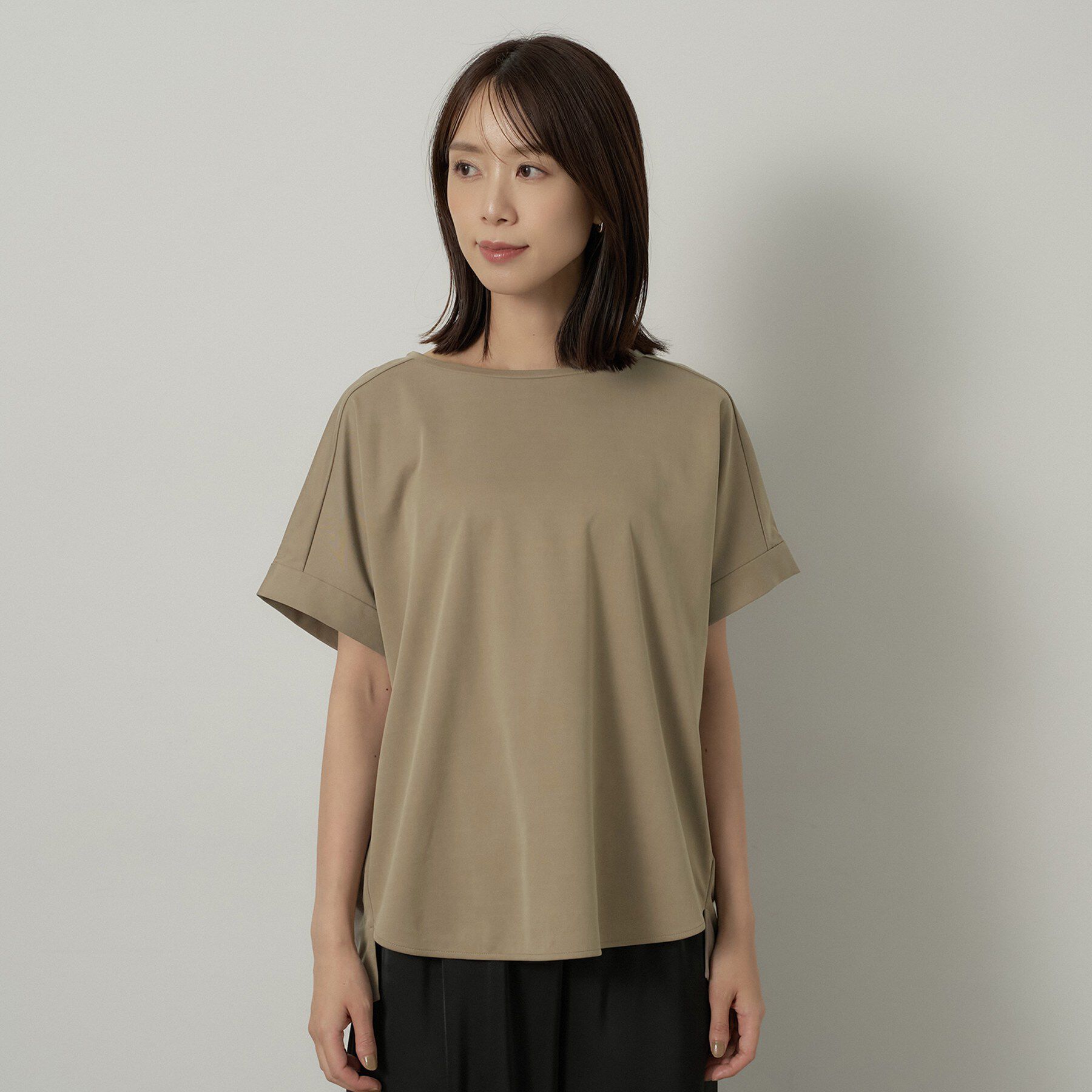 UNTITLED「【セットアップ可/接触冷感】ヴィンテージライクドルマンカットソー」|Tシャツ・カットソー|