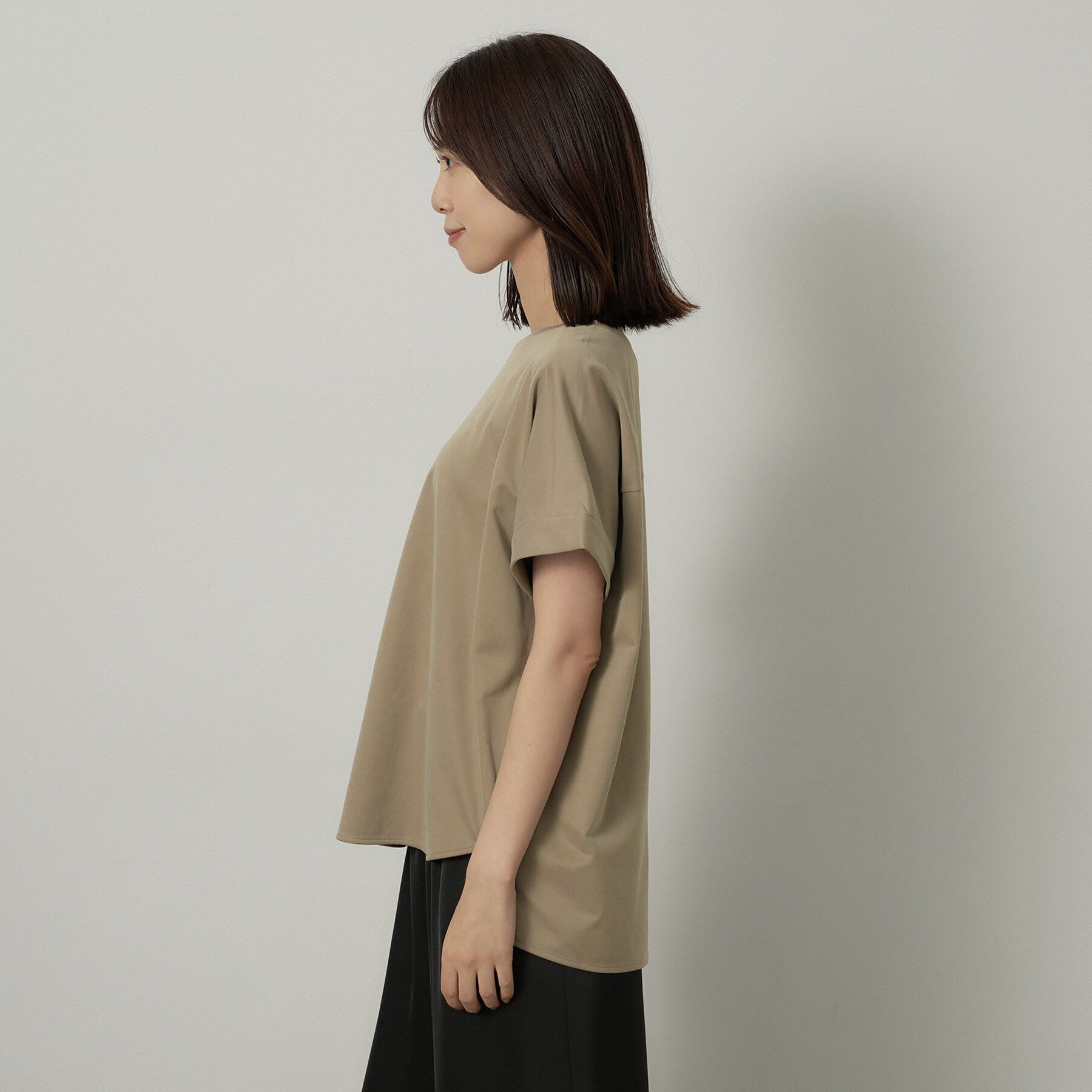 UNTITLED「【セットアップ可/接触冷感】ヴィンテージライクドルマンカットソー」|Tシャツ・カットソー|
