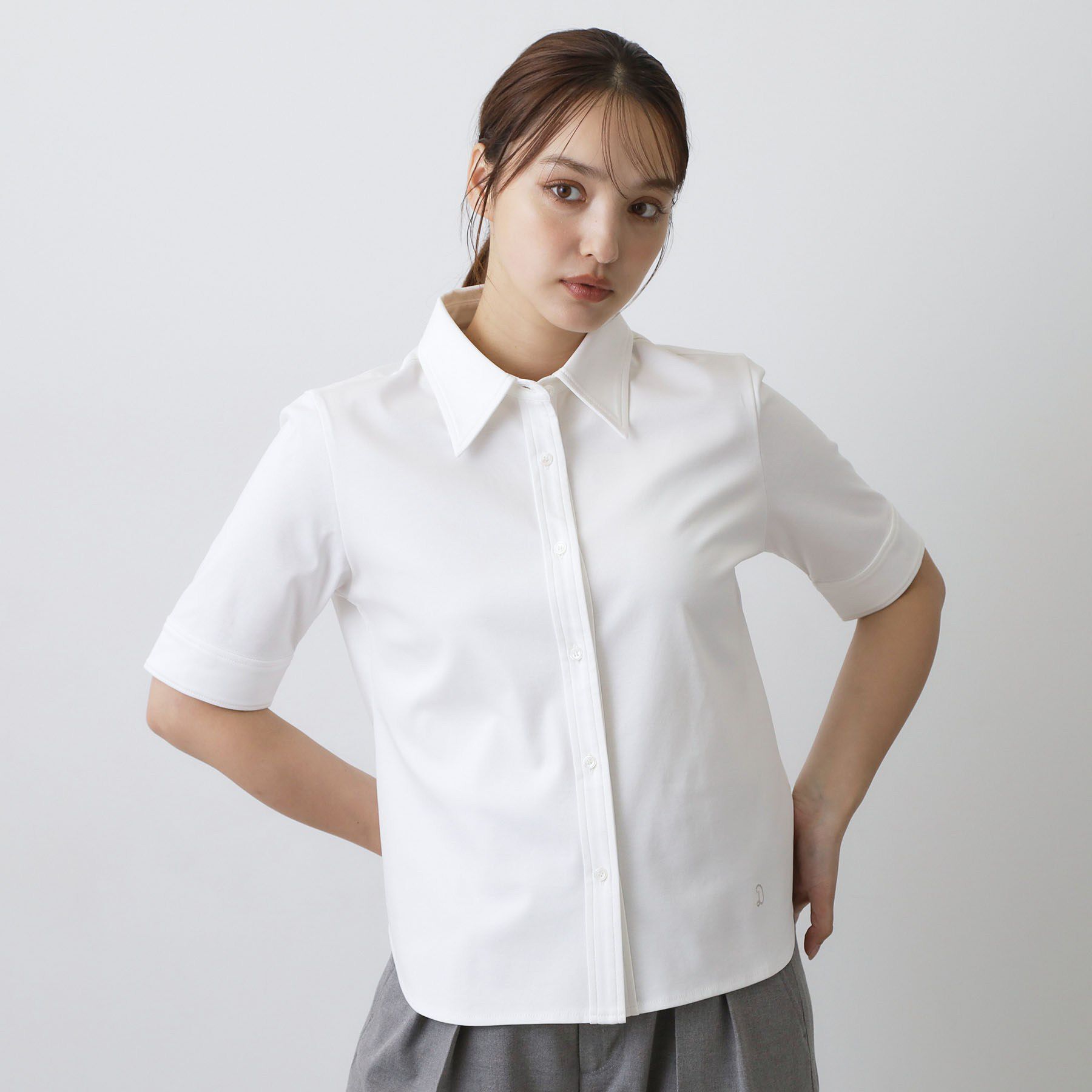 DRESSTERIOR「【接触冷感／抗菌防臭／消臭】ICE CLEAR COTTON ハーフスリーブシャツ」|Tシャツ・カットソー|