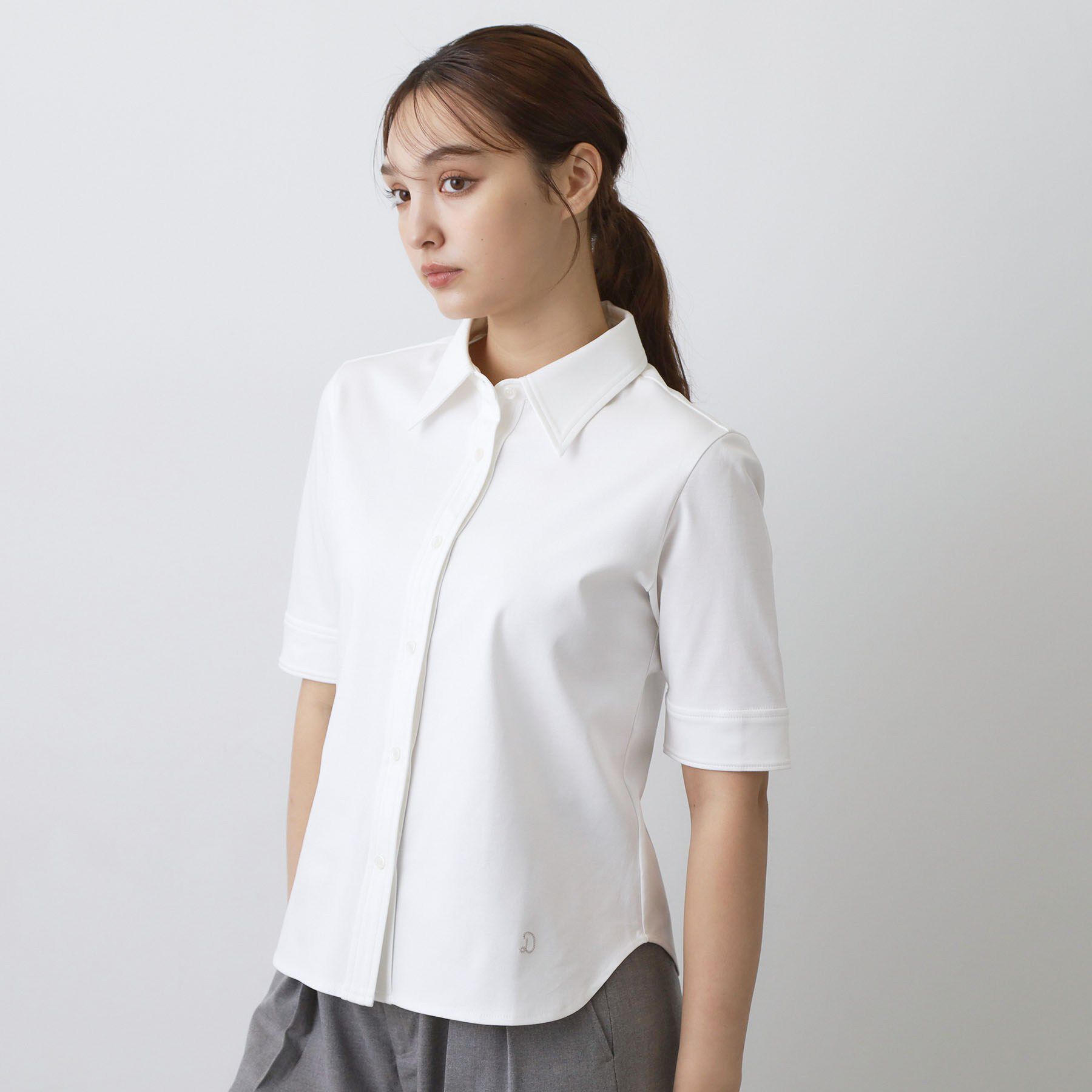 DRESSTERIOR「【接触冷感／抗菌防臭／消臭】ICE CLEAR COTTON ハーフスリーブシャツ」|Tシャツ・カットソー|