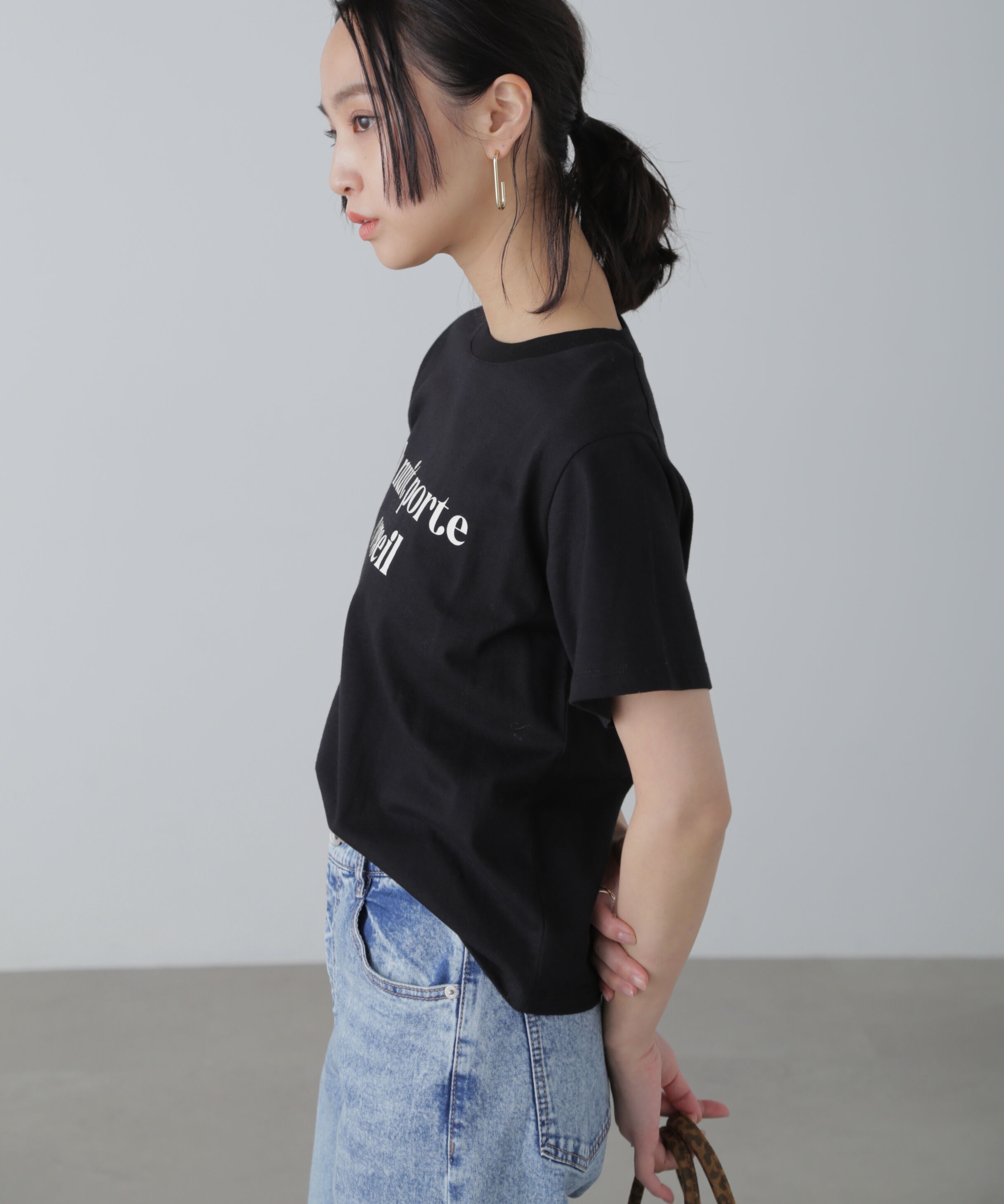  「カラーフレンチロゴプリントTシャツ」|Tシャツ・カットソー|
