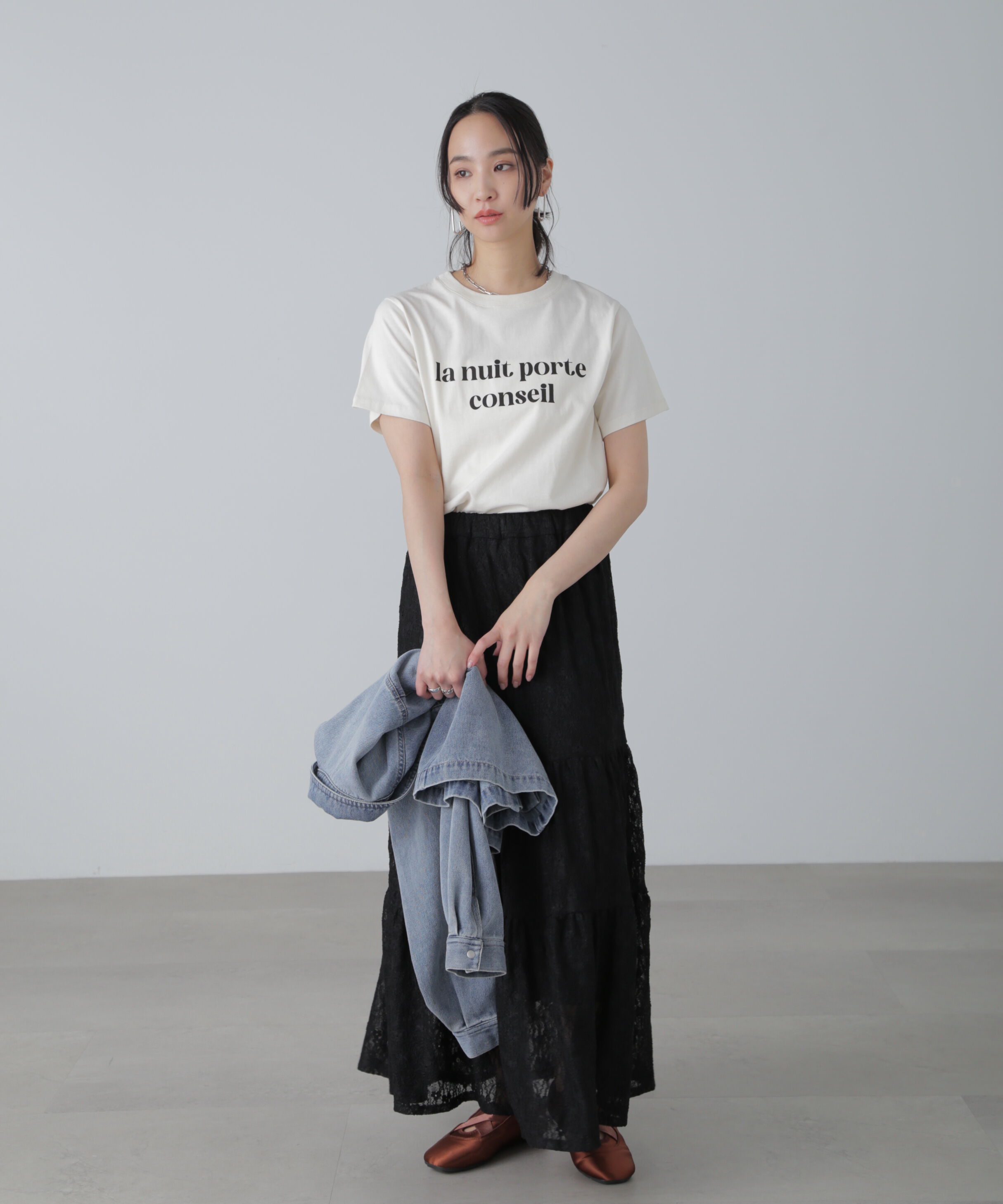  「カラーフレンチロゴプリントTシャツ」|Tシャツ・カットソー|