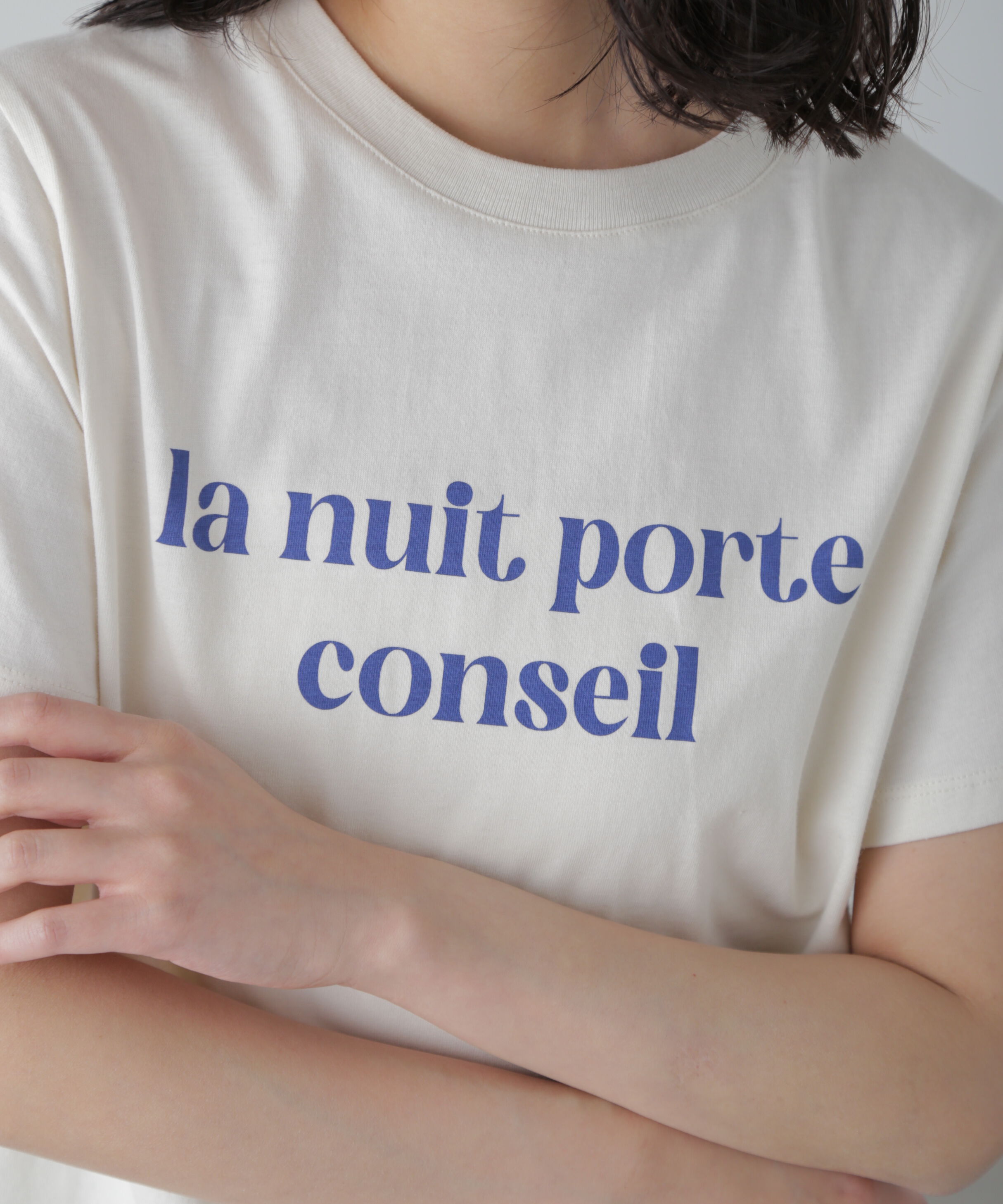  「カラーフレンチロゴプリントTシャツ」|Tシャツ・カットソー|