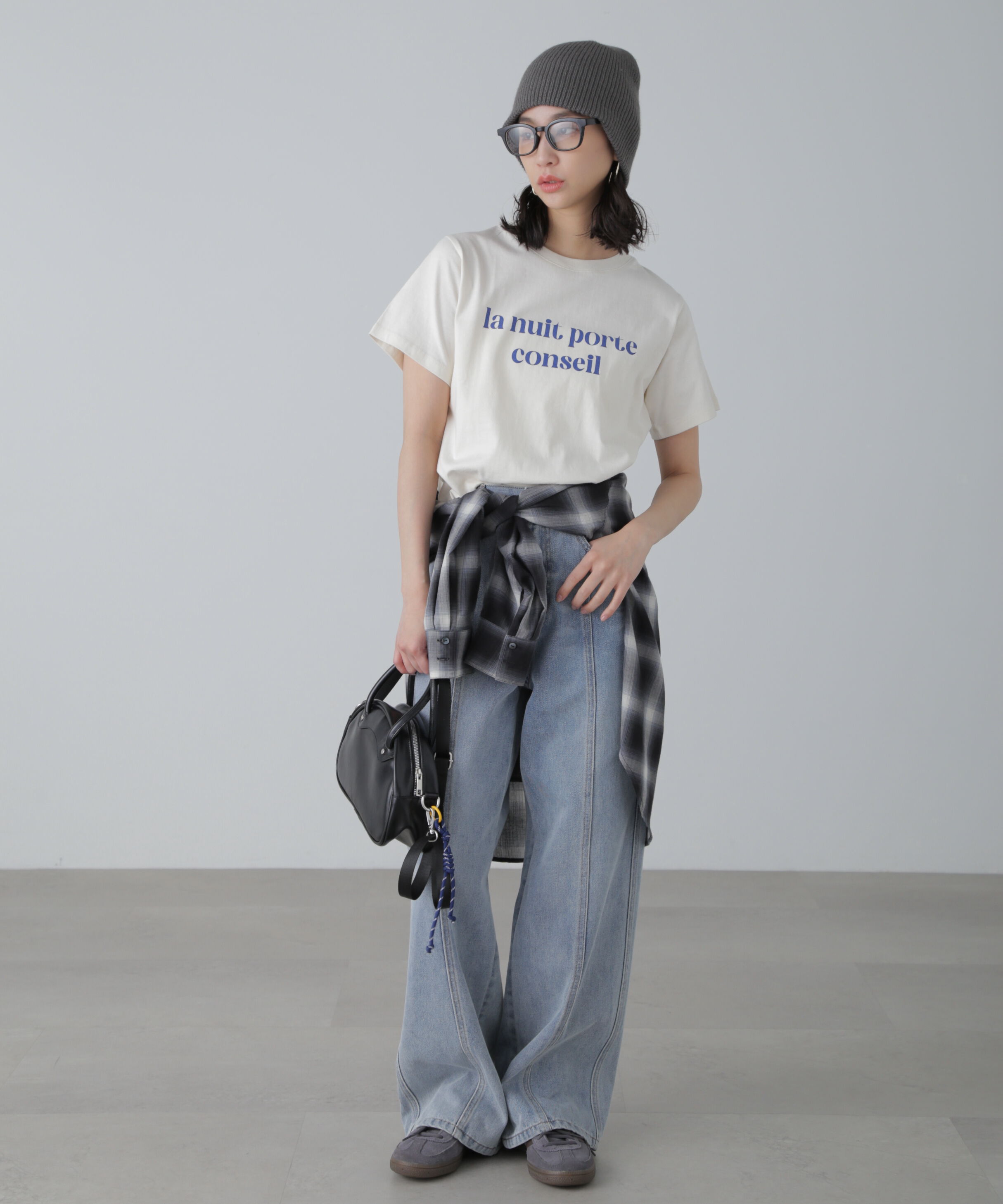  「カラーフレンチロゴプリントTシャツ」|Tシャツ・カットソー|