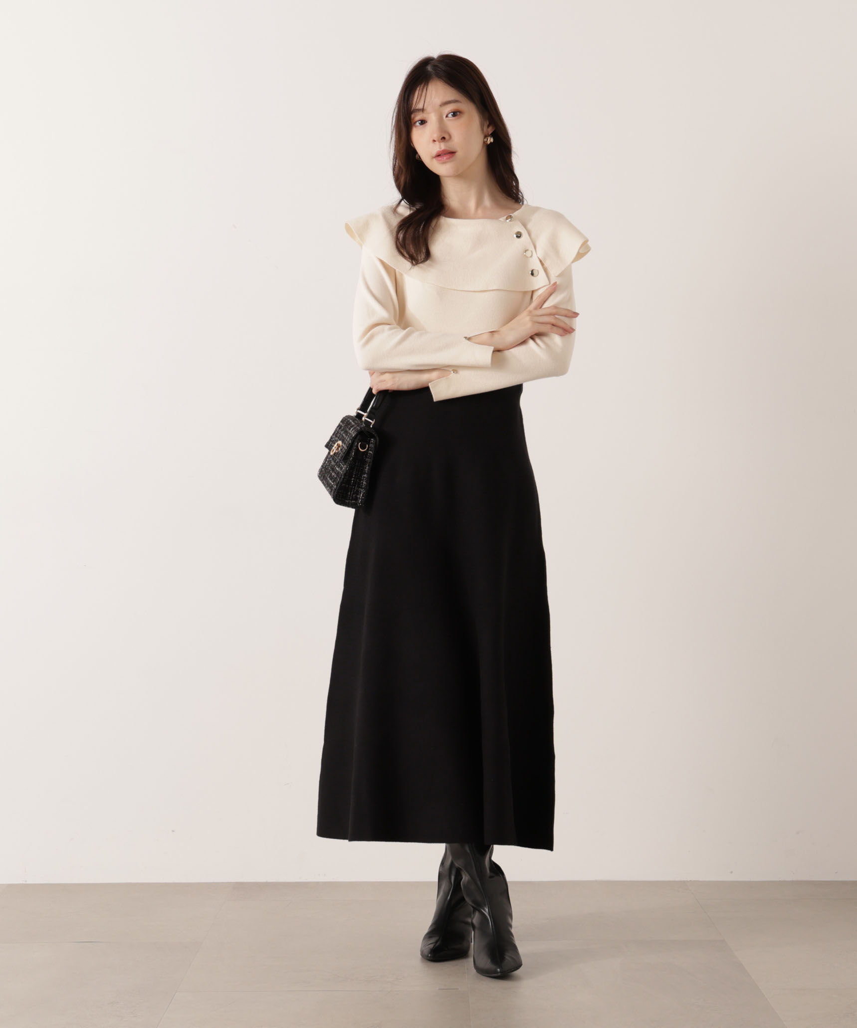 PROPORTION BODY DRESSING「ケープニットワンピース」|ワンピース|