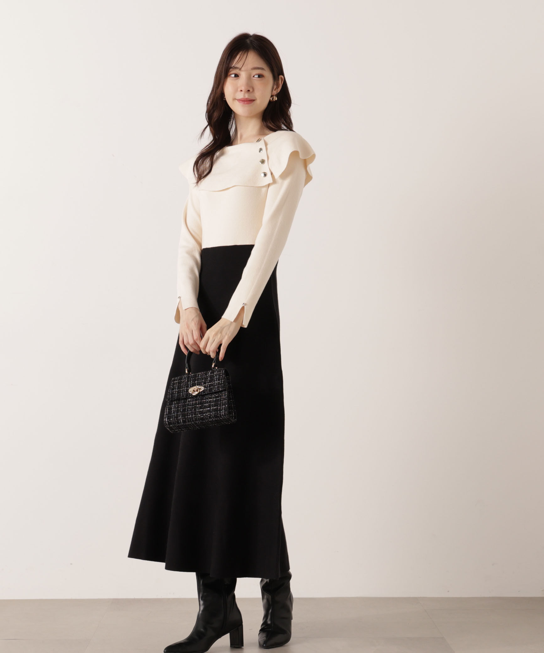 PROPORTION BODY DRESSING「ケープニットワンピース」|ワンピース|