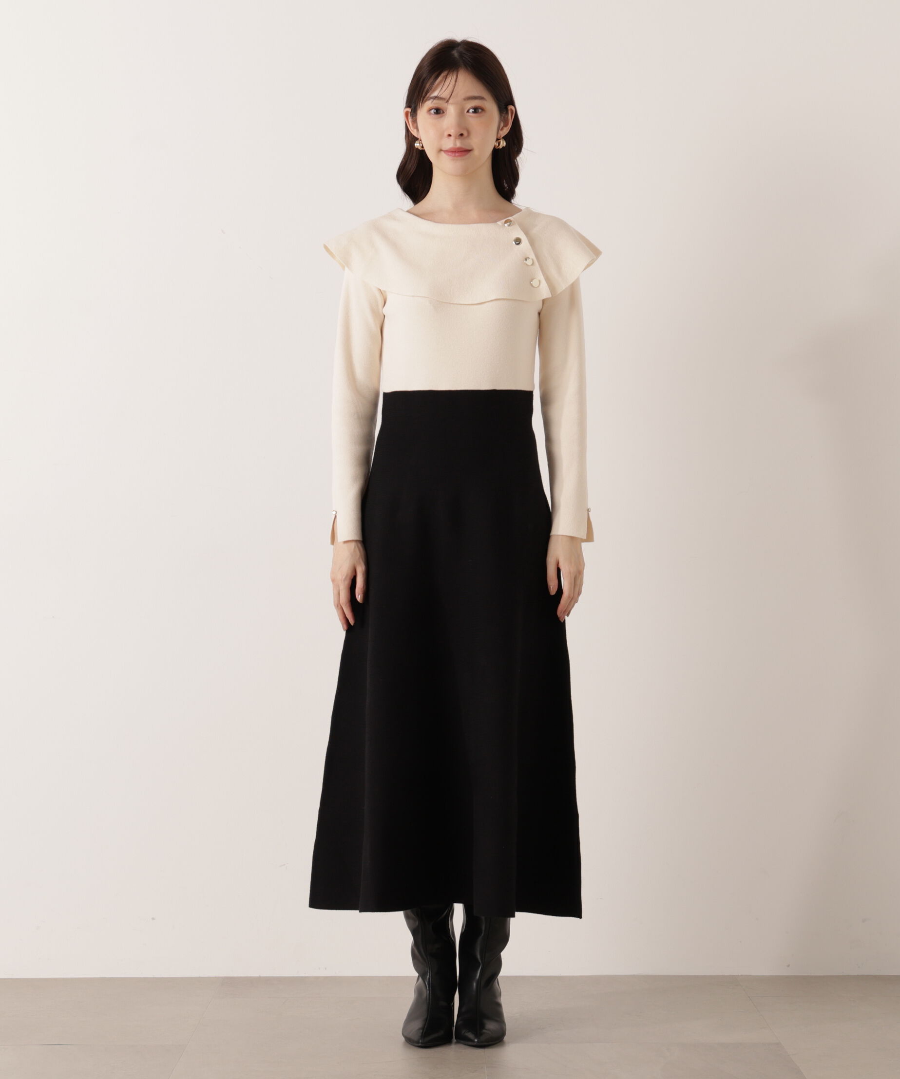 PROPORTION BODY DRESSING「ケープニットワンピース」|ワンピース|