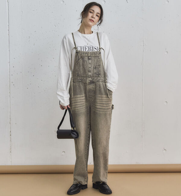Doux archives「デニムサロペット」|ワンピース|GRAY