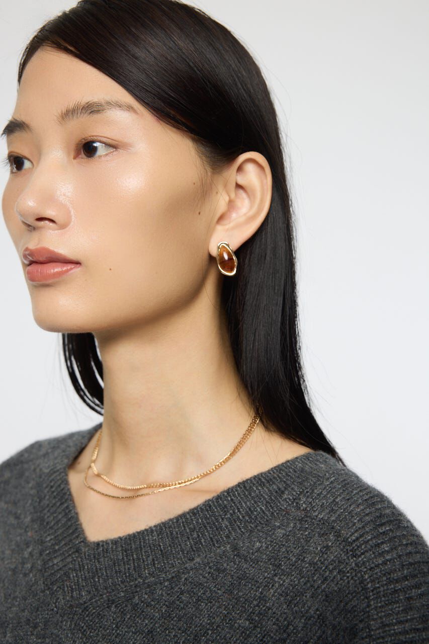 MOUSSY「CLEAR MARBLE イヤリング」|ピアス|