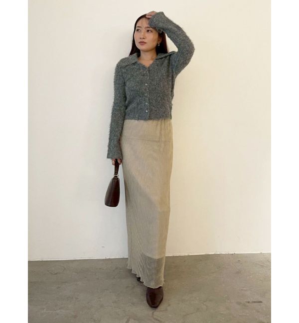 LAGUNAMOON「シアーラメプリーツIラインスカート」|スカート|