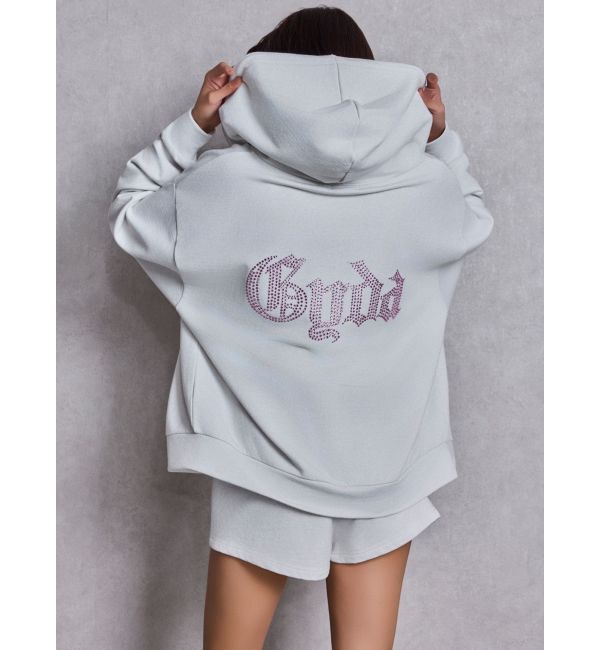 GYDA「BACK GYDAラインストーンラメパーカー」|パーカー|