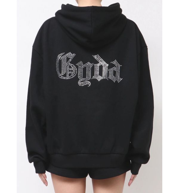 GYDA「BACK GYDAラインストーンラメパーカー」|パーカー|