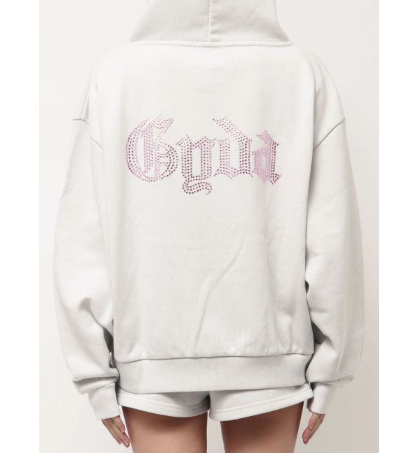 GYDA「BACK GYDAラインストーンラメパーカー」|パーカー|