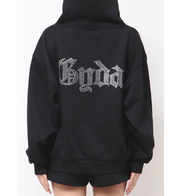 GYDA「BACK GYDAラインストーンラメパーカー」|パーカー|
