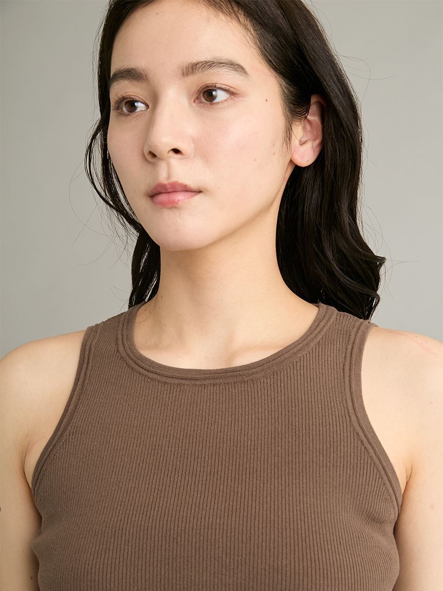 Mila Owen「クールタッチアメスリリブタンクニット」|タンクトップ|