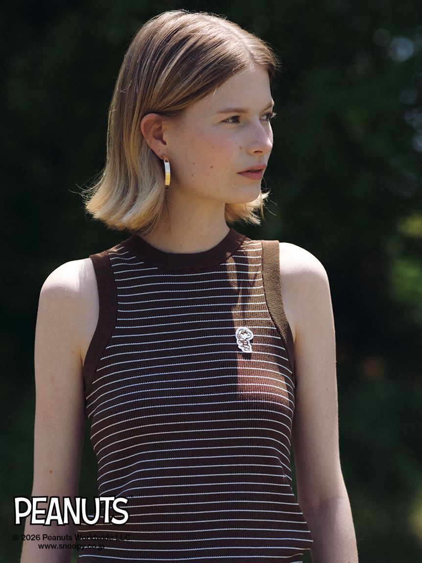 Mila Owen「【PEANUTS】ワッペンアメスリニットタンクトップ」|タンクトップ|BRW