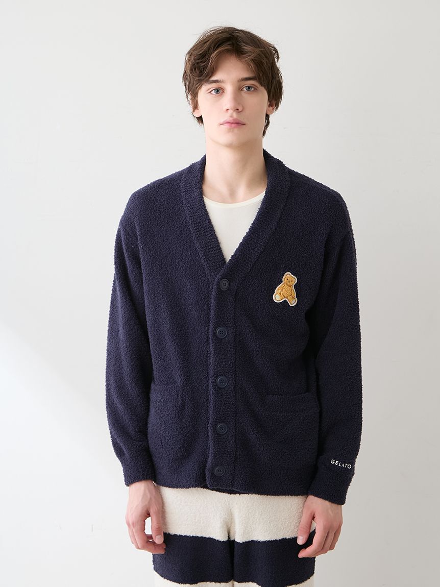 GELATO PIQUE HOMME「【ONLINE限定】【HOMME】ベビモコベアワンポイントカーディガン」|カーディガン|