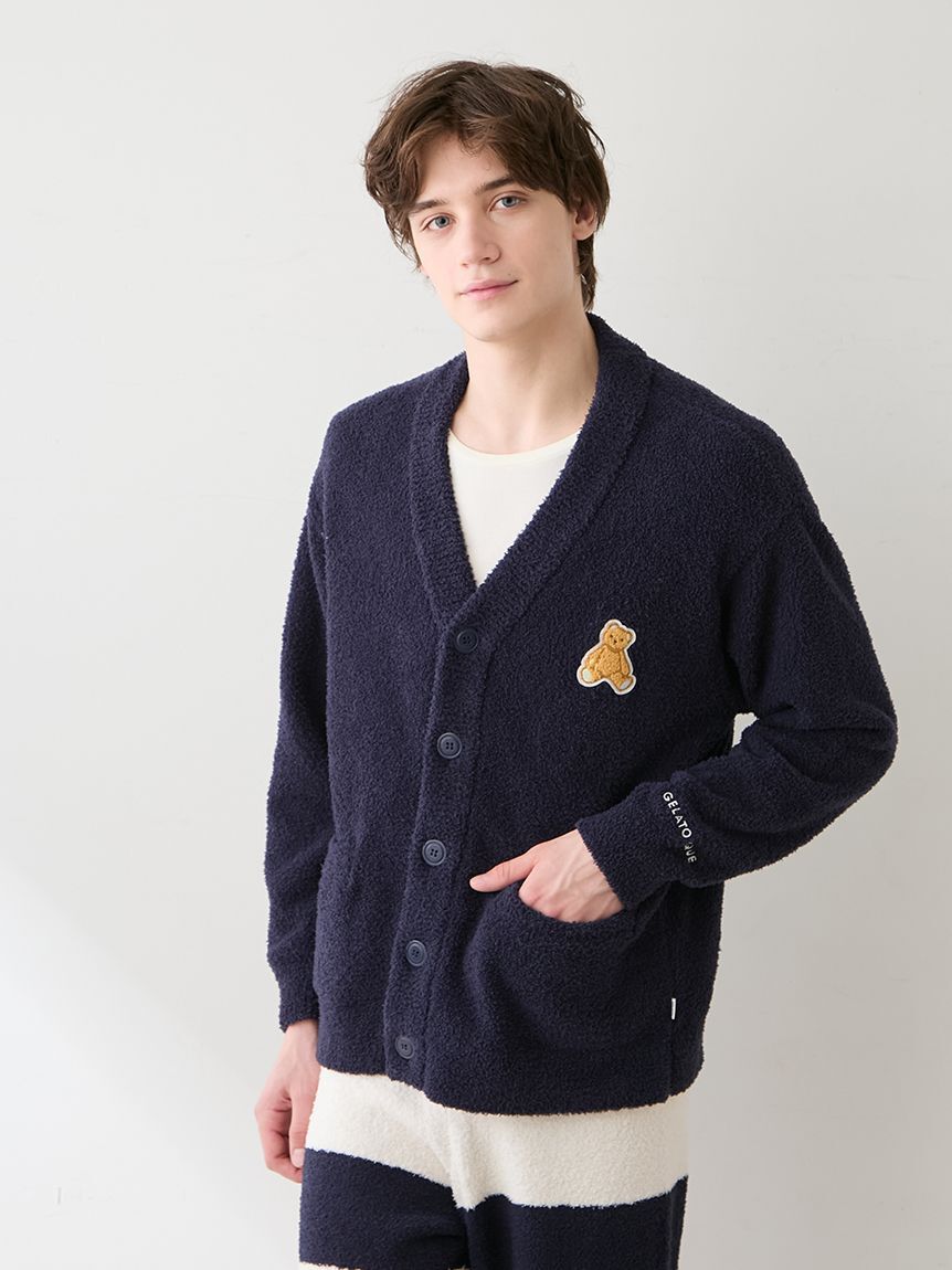GELATO PIQUE HOMME「【ONLINE限定】【HOMME】ベビモコベアワンポイントカーディガン」|カーディガン|