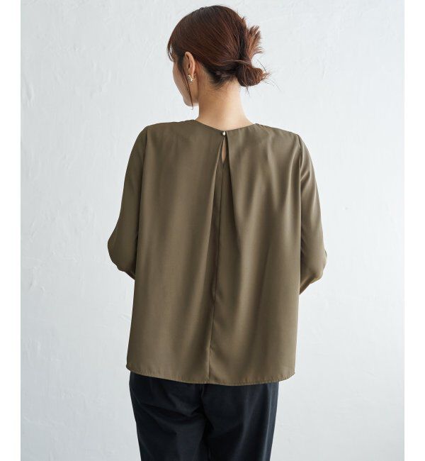 IKKA LOUNGE「ジョーゼットチャーム付きブラウス」|シャツ・ブラウス|