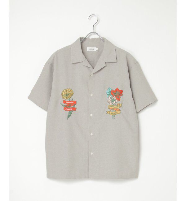 VENCE share style「フラワー刺繍半袖シャツ」|シャツ・ブラウス|