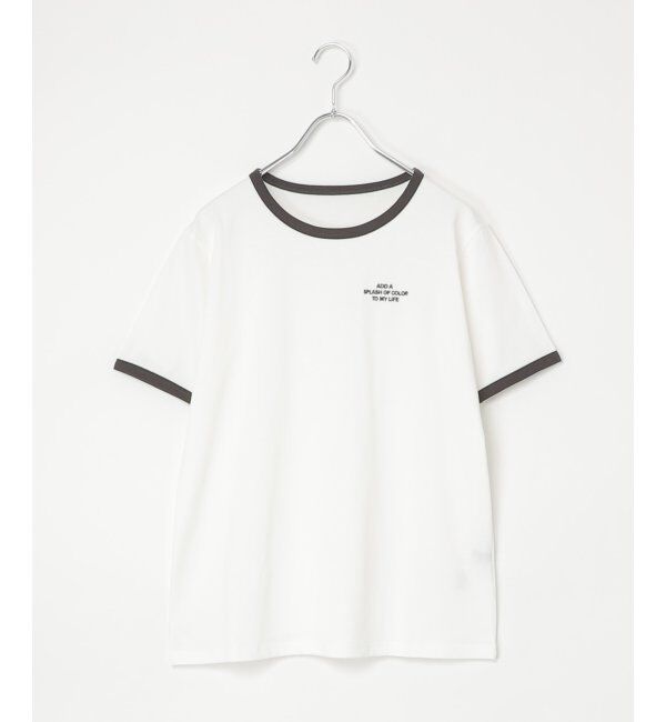 VENCE share style「リンガー刺繍ロゴＴシャツ」|Tシャツ・カットソー|