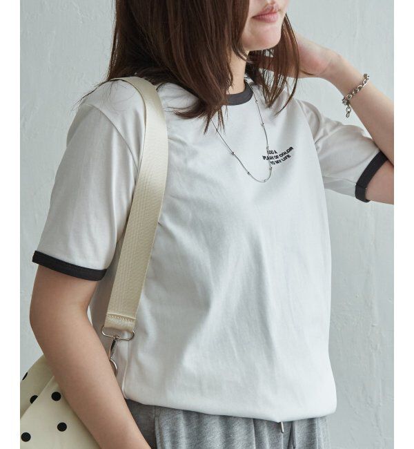 VENCE share style「リンガー刺繍ロゴＴシャツ」|Tシャツ・カットソー|