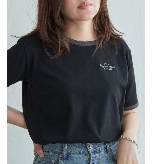 VENCE share style「リンガー刺繍ロゴＴシャツ」|Tシャツ・カットソー|