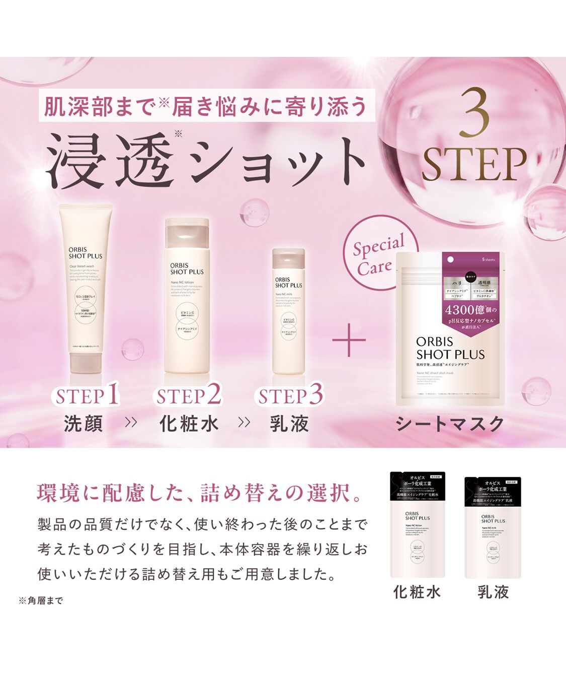 ORBIS「ORBIS オルビスショットプラスフェイシャルエマルジョン ボトル入り 80mL」|乳液|