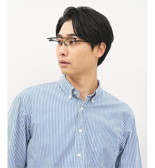  「ボストン型 跳ね上げ式メガネ | メガネの上から ズレ落ち防止 伊達メガネ ユニセックス レンズ交換券付」|メガネ|