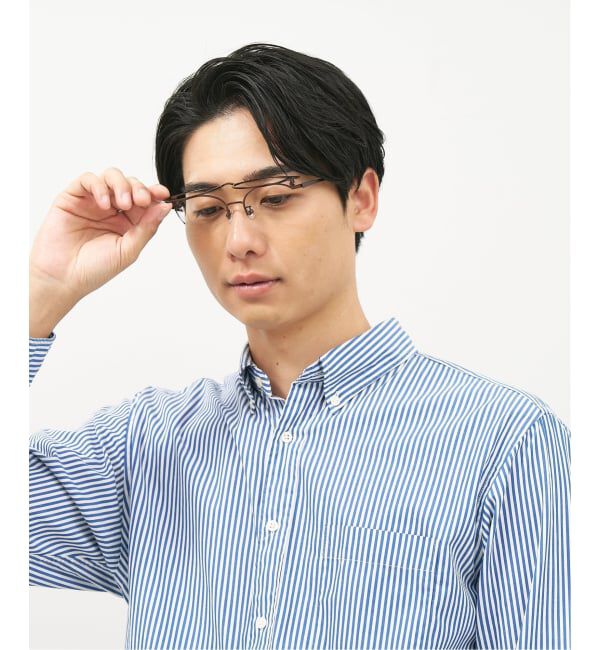  「ボストン型 跳ね上げ式メガネ | メガネの上から ズレ落ち防止 伊達メガネ ユニセックス レンズ交換券付」|メガネ|