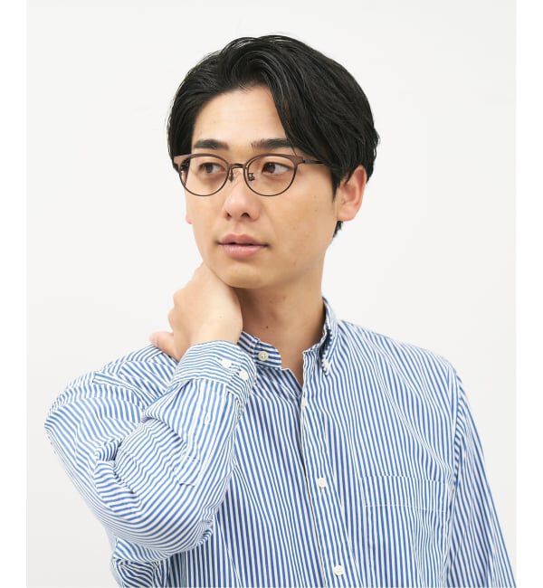  「ボストン型 跳ね上げ式メガネ | メガネの上から ズレ落ち防止 伊達メガネ ユニセックス レンズ交換券付」|メガネ|
