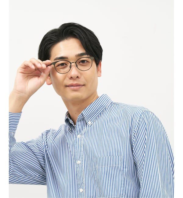  「ボストン型 跳ね上げ式メガネ | メガネの上から ズレ落ち防止 伊達メガネ ユニセックス レンズ交換券付」|メガネ|