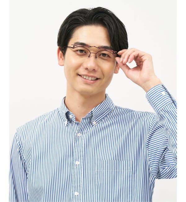  「ボストン型 跳ね上げ式メガネ | メガネの上から ズレ落ち防止 伊達メガネ ユニセックス レンズ交換券付」|メガネ|