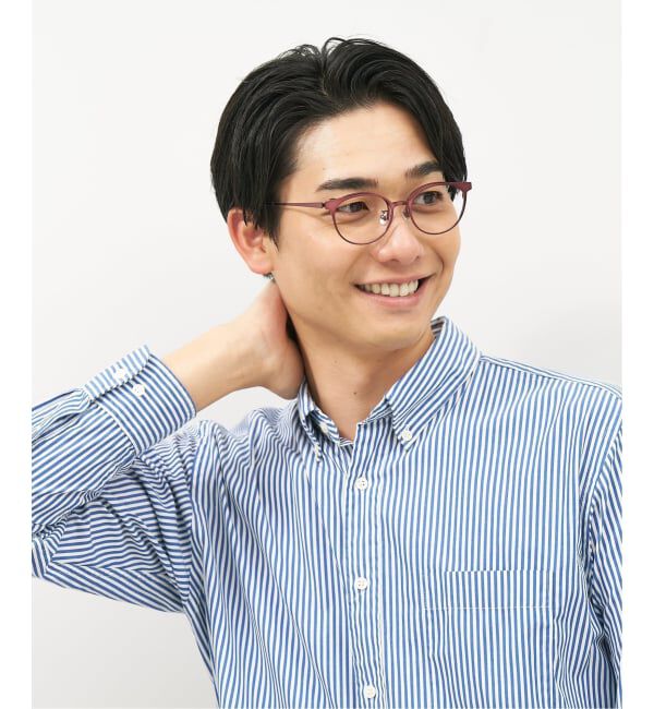  「ボストン型 跳ね上げ式メガネ | メガネの上から ズレ落ち防止 伊達メガネ ユニセックス レンズ交換券付」|メガネ|