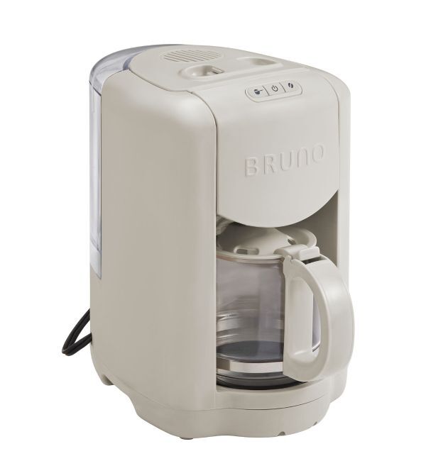 BRUNO「コンパクトミル付きコーヒーメーカー」|電化製品|グレージュ
