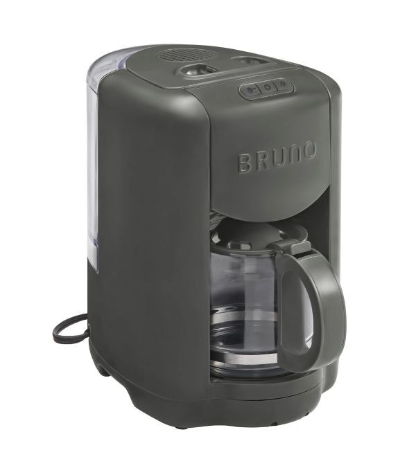BRUNO「コンパクトミル付きコーヒーメーカー」|電化製品|チャコール